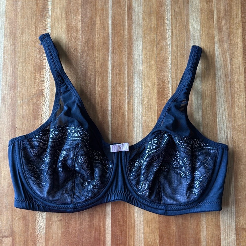 Parfait Black Lace Bra 32DDD 32F